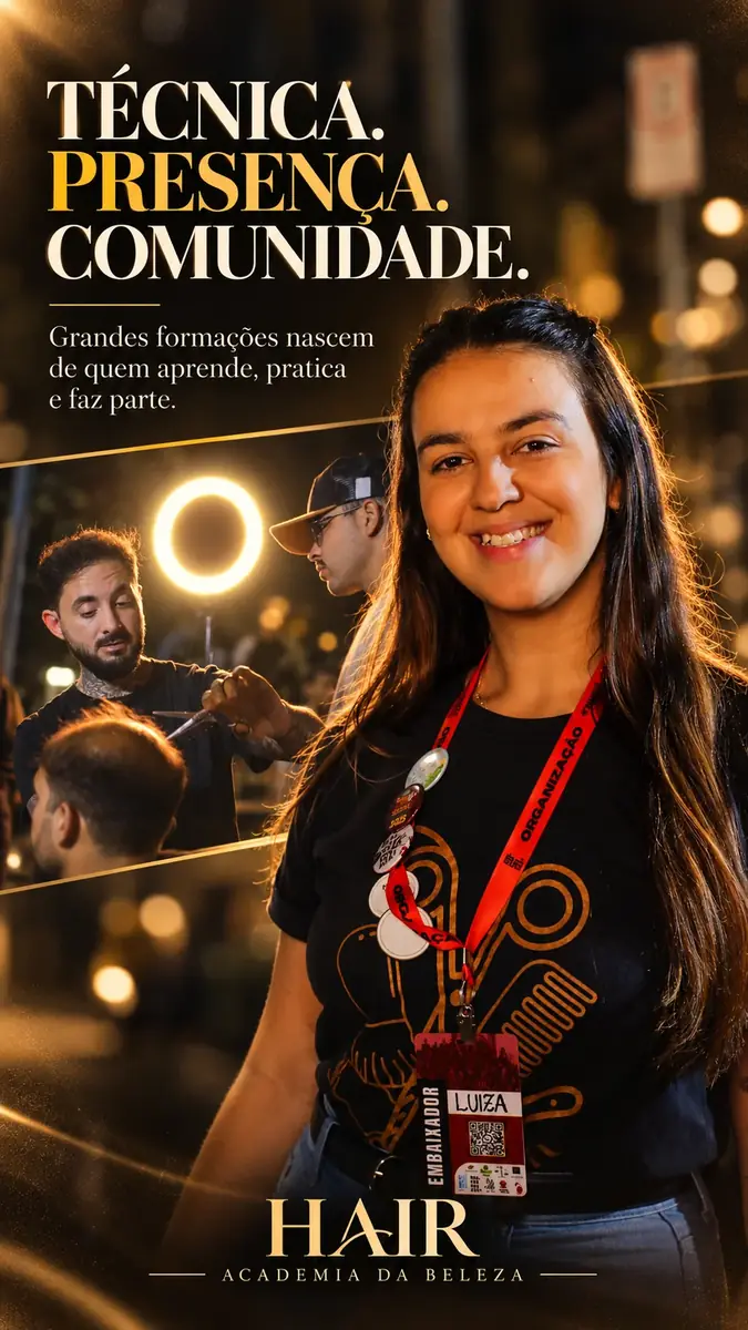 Técnica. Presença. Comunidade. Grandes formações nascem de quem aprende, pratica e faz parte.