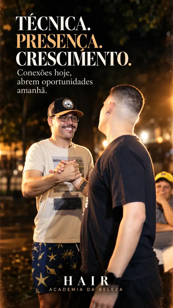 Técnica. Presença. Crescimento. Conexões hoje abrem oportunidades amanhã.
